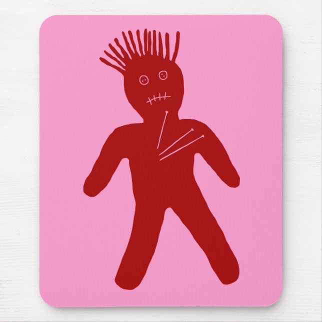 Blood Red Voodoo Doll Mouse Pad (Front)