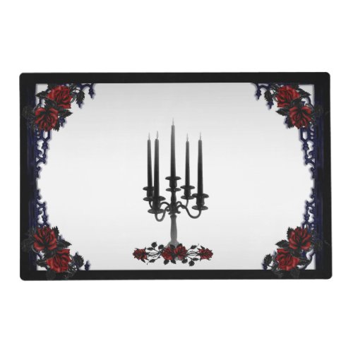 Blood Rose Gothic Halloween Placemat
