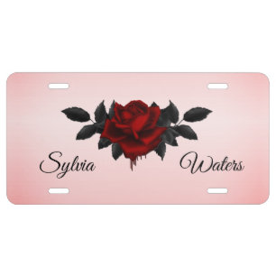 Blood Rose Personal License Plate