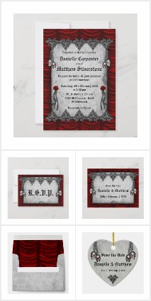 Blood Roses and Red Silk Gothic Wedding