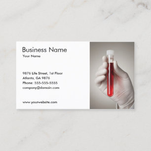 Blood Sample Business Card Template