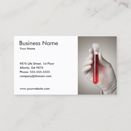 Blood Sample Business Card Template