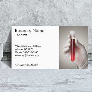 Blood Sample Business Card Template