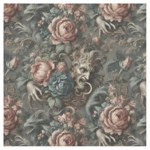 Blood Shadows Ritual – Gothic Classic Tile Fabric