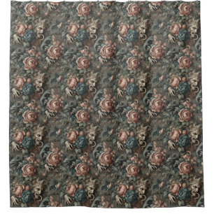 Blood Shadows Ritual – Gothic Victorian Shower Curtain