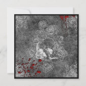 Blood Skull and Roses Horror Goth Wedding (Front)