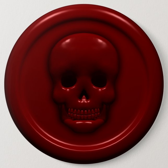 Blood Skull Pinback Button (Front)