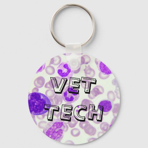 BLOOD SMEAR KEYCHAIN FOR VET TECHS