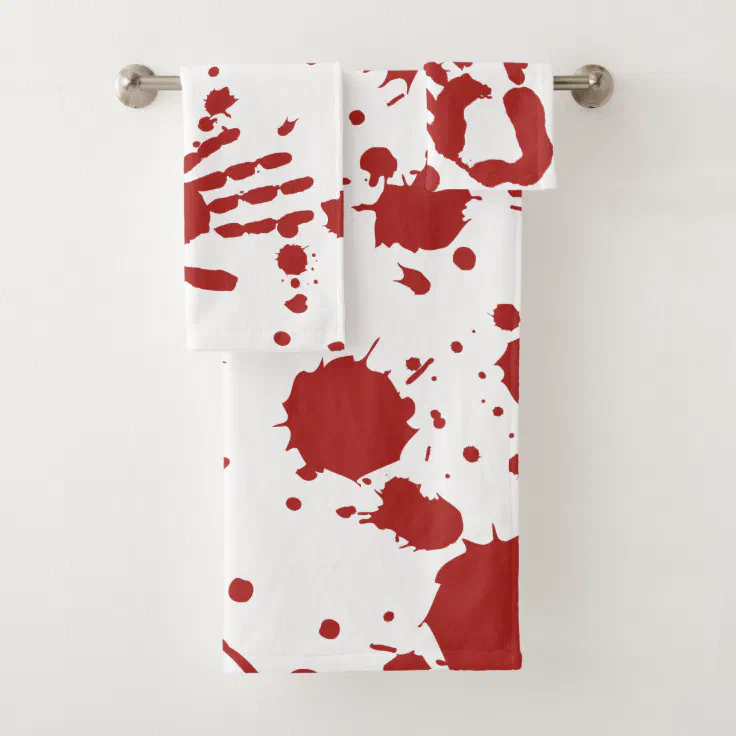 bloody bath towel