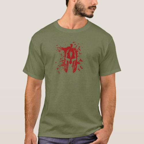 Blood Spartan Helmet American Spartan Molon Labe T_Shirt