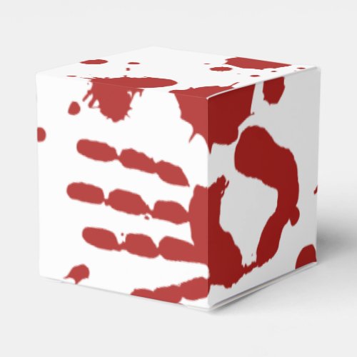 Blood Spatter Bloody Hand Print Gross Halloween Favor Boxes