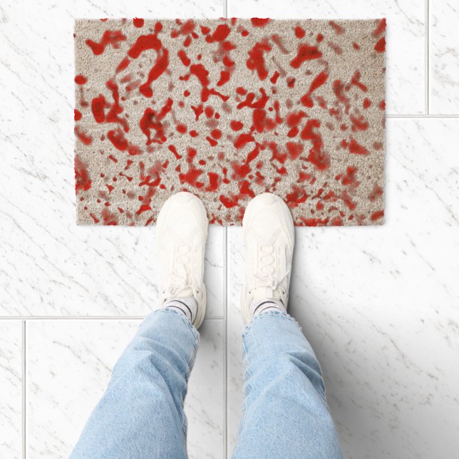 Blood Spatter Fiber Doormat (Insitu)
