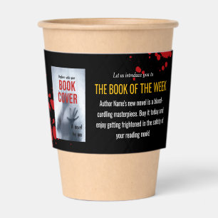 Blood Spatter Horror Crime New Book Promo Coffee Cup Sleeve