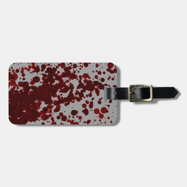 Blood Spatter Luggage Tag (Front Horizontal)