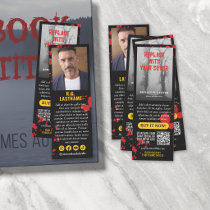 Blood Spatter Yellow Book Cover About the Author Bookmarks