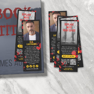 Blood Spatter Yellow Book Cover About the Author Bookmarks