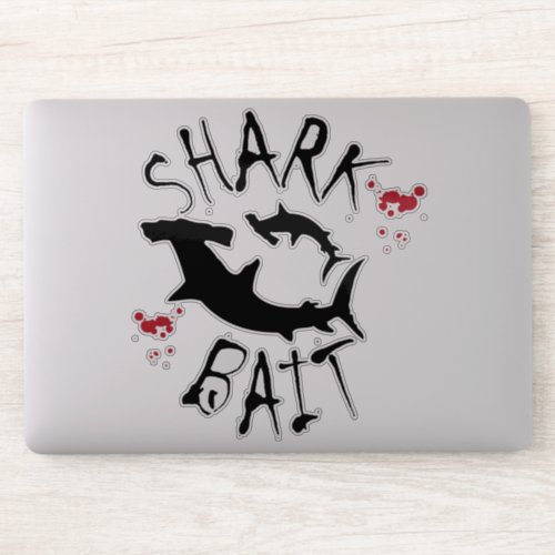 Blood Splashed Shark Bait Funny Surfing Sticker