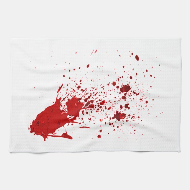 blood splatter 1 kitchen towel (Horizontal)