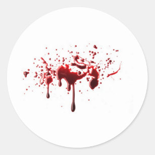 Blood Splatter Realistic Classic Round Sticker