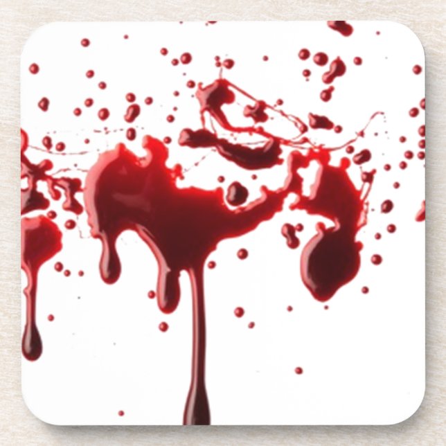 blood splatter 3 drink coaster (Front)