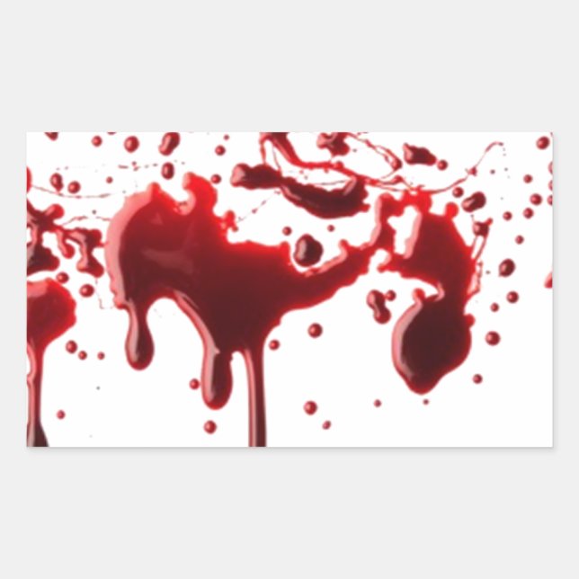blood splatter 3 rectangular sticker (Front)