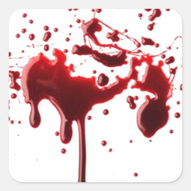 blood splatter 3 square sticker (Front)