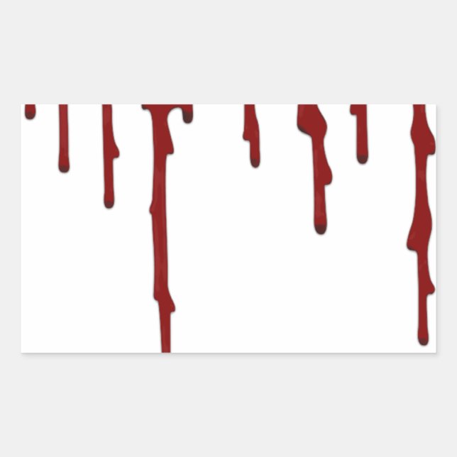 blood splatter 5 rectangular sticker (Front)
