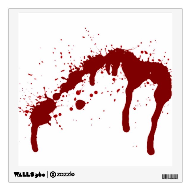 blood splatter 6.png wall decal (Front)