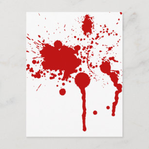 Blood Splatter Bloody Wound Bleeding Halloween Card