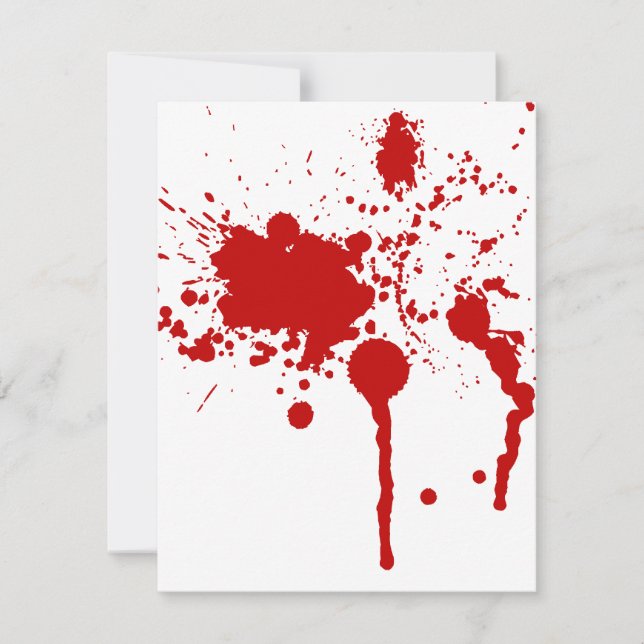 Blood Splatter Bloody Wound Bleeding Halloween Card (Front)