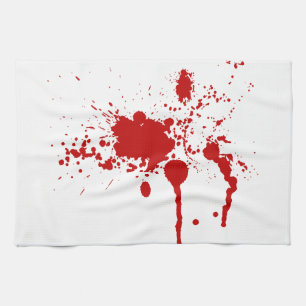 Blood Splatter Bloody Wound Bleeding Halloween Kitchen Towel
