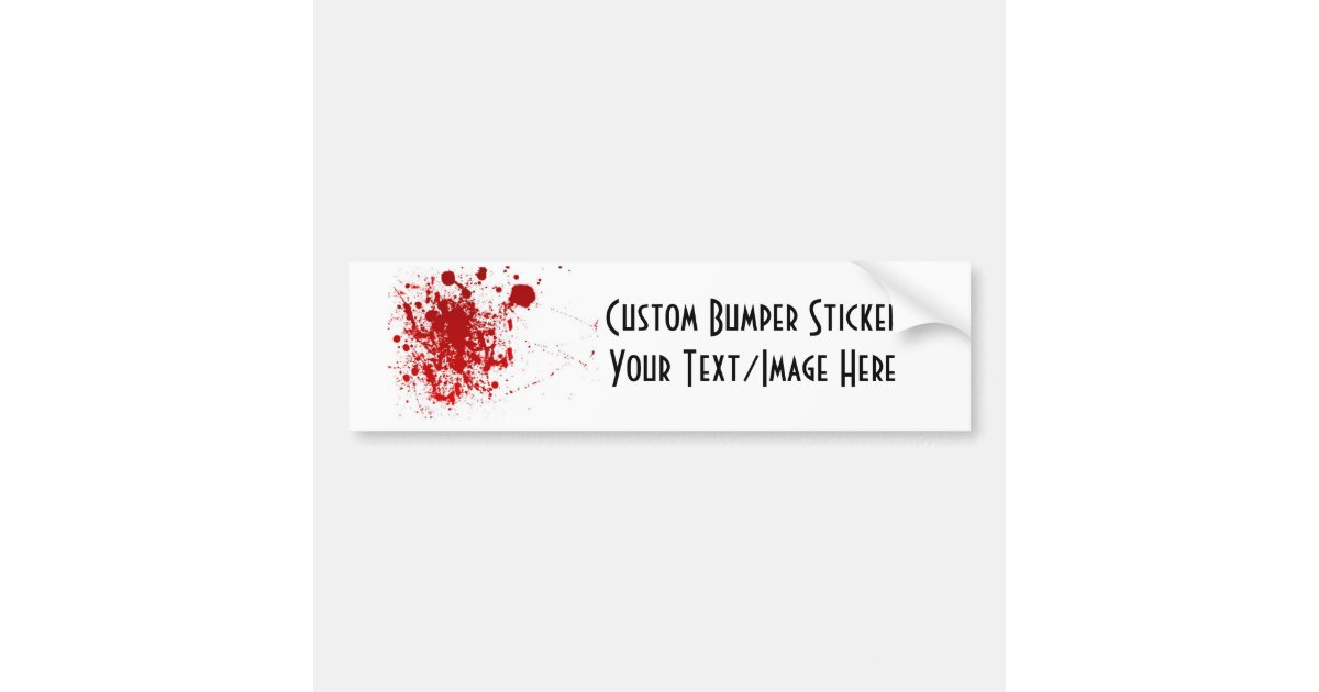 Blood Splat Sticker Blood Splatter Bumper Sticker | Zazzle