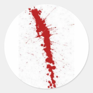 blood splatter classic round sticker