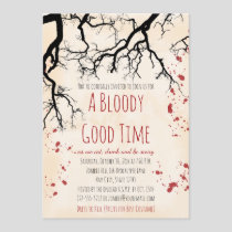 Blood Splatter Creepy Halloween Invitation