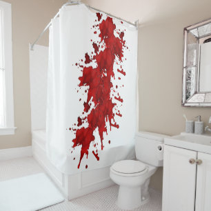 Blood Splatter Crime Scene Shower Curtain