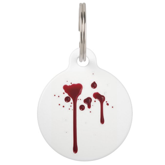 blood splatter fourth pet ID tag (Front)
