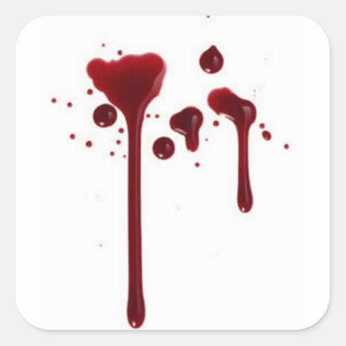 blood splatter fourth square sticker
