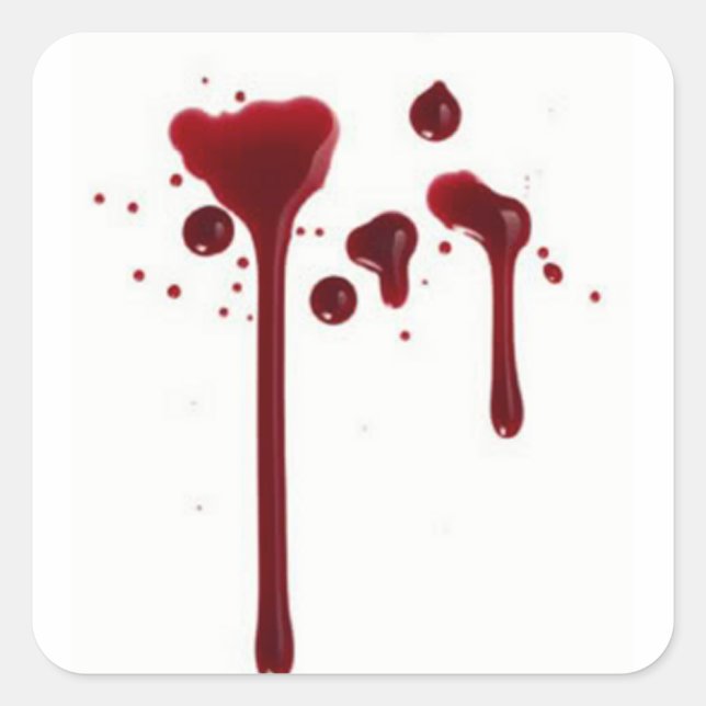 blood splatter fourth square sticker (Front)