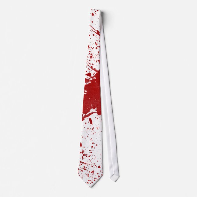 Blood Splatter Halloween Neck Tie (Front)