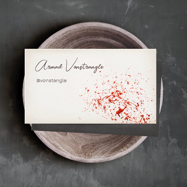 Blood Splatter, Horror Business Card (Creator Uploaded)