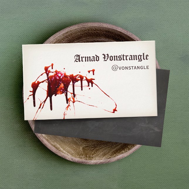 Blood Splatter, Horror Business Card (blood splatter )