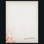 Blood Splatter Letterhead<br><div class="desc">Scary blood splatter</div>