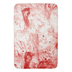 blood splatter mess bathroom mat