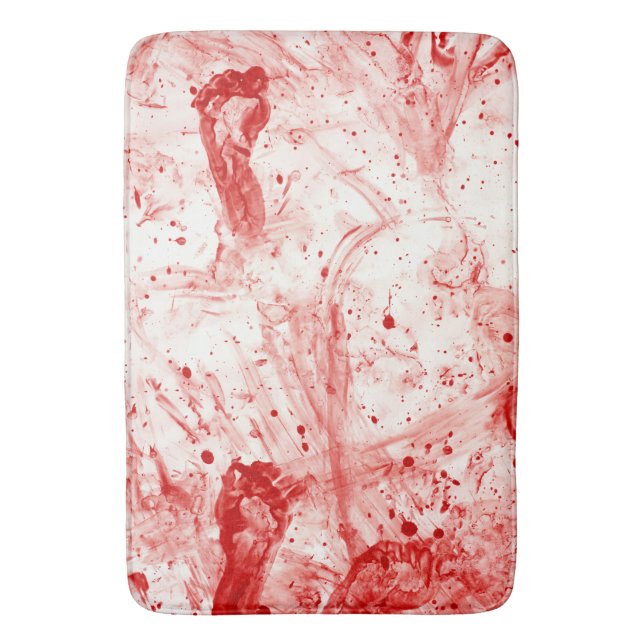 blood splatter mess bathroom mat (Front Vertical)