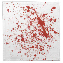 blood splatter napkin