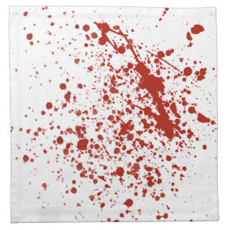blood splatter napkin