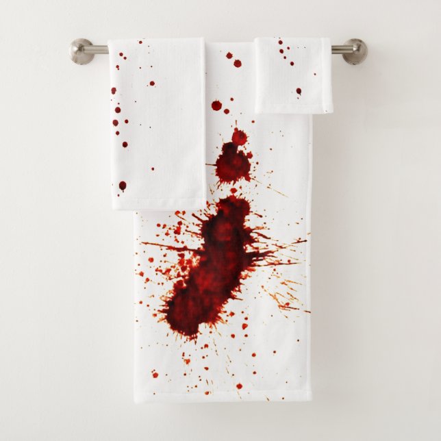 Blood Splatter on the Wall Bath Towel Set (Insitu)
