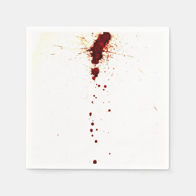 Blood Splatter on the Wall Paper Napkins (Front)