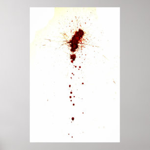 Blood Splatter on the Wall Poster