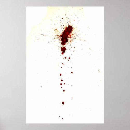 Blood Splatter on the Wall Poster